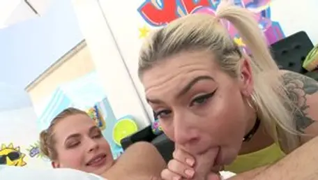Swallowed: POV deepthroat together with Sloan Harper