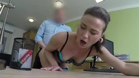 4K Loan - Gorgeous female seduced in office