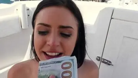 Street BlowJobs - Skinny brunette POV sexy dancing handjob HD