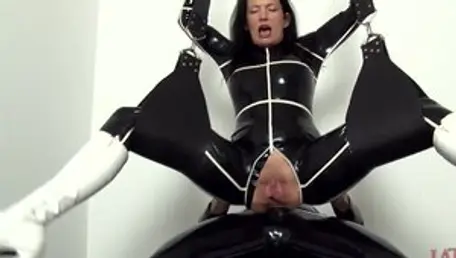 Latex Angel - Big tits Latex Angel sex with toys