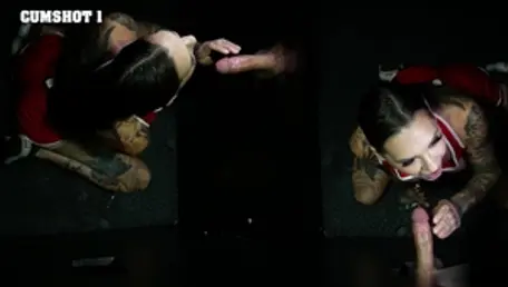 Gloryhole Secrets: Brunette Swallows Cumload