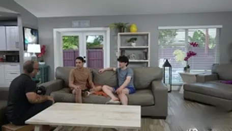 Stepson brings his friend to blow out their hung stepmom