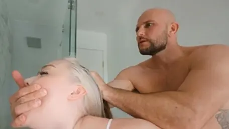 TeensLoveHugeCocks: European gagging in the shower