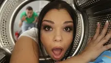 BRAZZERS Exxtra: Brunette Sofia Lee double blowjob