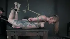 Hard Tied - Kinky Cora Moth teen pussy eating sex scene