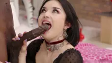 Pierced Brunette Takes It Hard