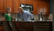 Bald head nods while she sucks deep