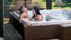 Joy Bear - Brunette Loren Minardi sucking dick in the bed