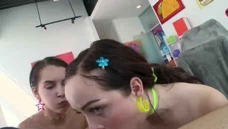 Nympho.com - Couple Natalie Porkman double blowjob
