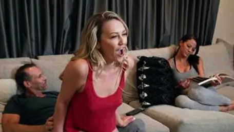 Family Strokes: Blonde hair Adira Allure expose small tits