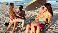 Daughter Swap: Gina Valentina blowjob at the beach