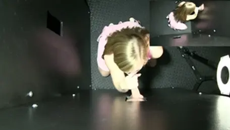 Gloryhole Secrets: Dolly's Teen Dream Fulfilled by Two Cocks