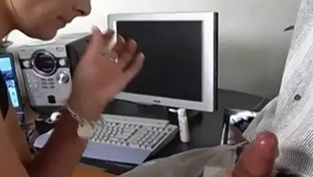 Brunette Leah's Intense BBC Office Fantasy